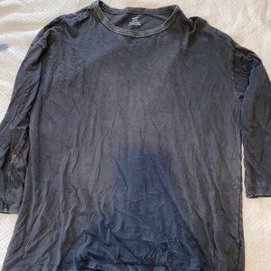 aerie distressed oversized shirt